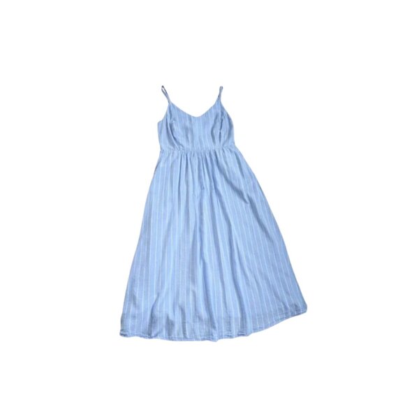Old Navy Light Blue & White Striped Midi Sundress with Pockets – XS – EUC - Picture 3 of 4